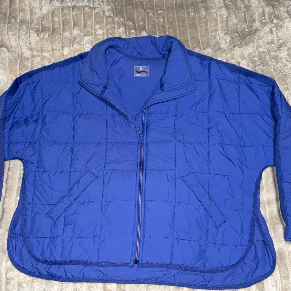 FP Movement by Free People Blue Pippa zip up Puffer Jacket Large